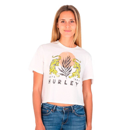 Hurley Γυναικεία κοντομάνικη μπλούζα Le Tigre Cropped Crew Short Sleeve T-Shirt
